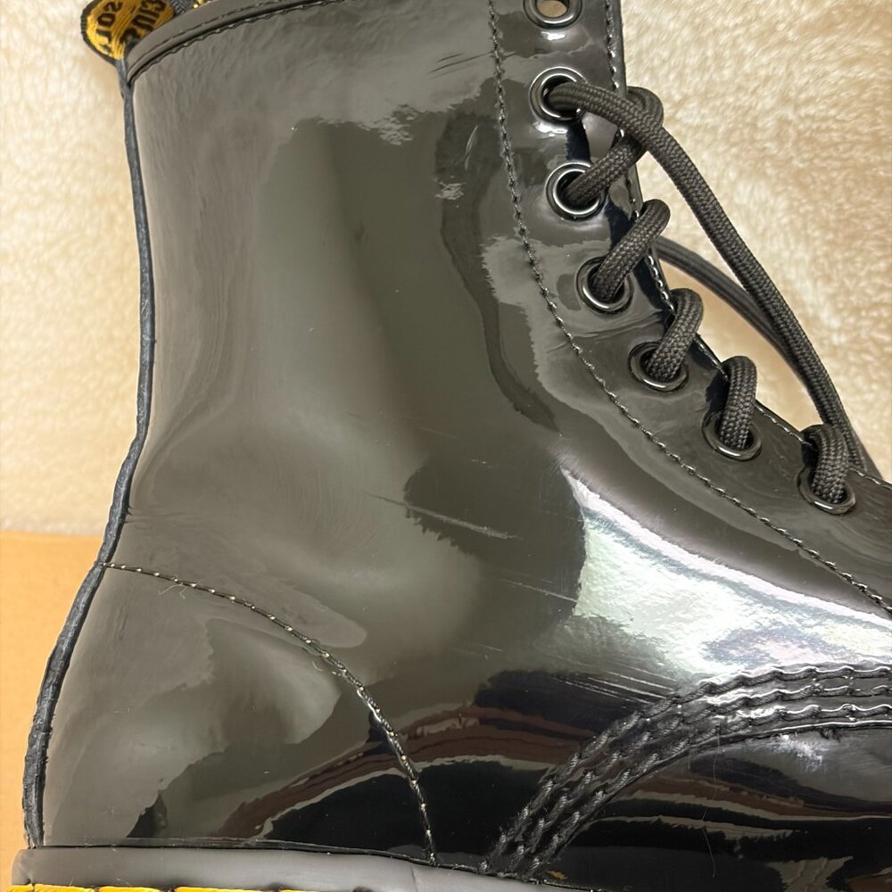 Women's Doc Marten's 1460 W Black Patent Leather Size 6 w/Original Box - Picture 12 of 14